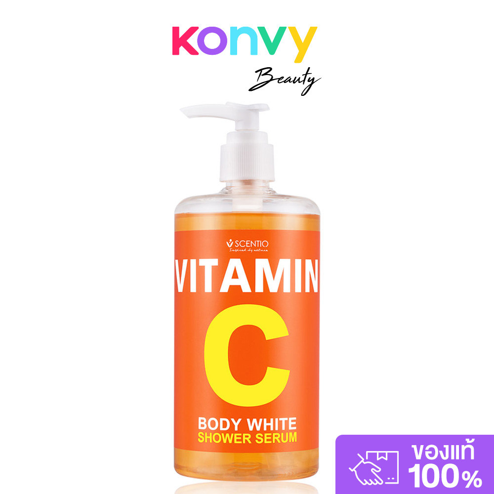 [แพ็ค 5 ขวด ราคาพิเศษ] BEAUTY BUFFET SCENTIO VITAMIN C BODY WHITE SHOWER SERUM - ชาวเวอร์ เซรั่ม (450 ML.)
