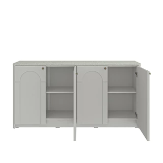 SB Design Square ตู้เก็บของ ขนาด 160 ซม. รุ่น Cloudia (Haneul Collection) สีเทาอ่อน (160x30x80 ซม.) แบรนด์ SB FURNITURE