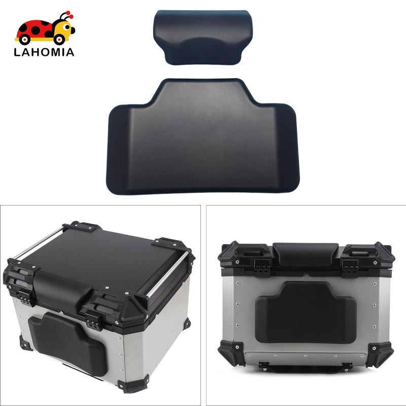 [Lahomia] แผ่นรองด้านหลัง Saddlebag Trunk พนักพิงผู้โดยสารรถจักรยานยนต์พนักพิง Pad สีดํา Universal เปลี่ยนโฟม PU กันกระแทก
