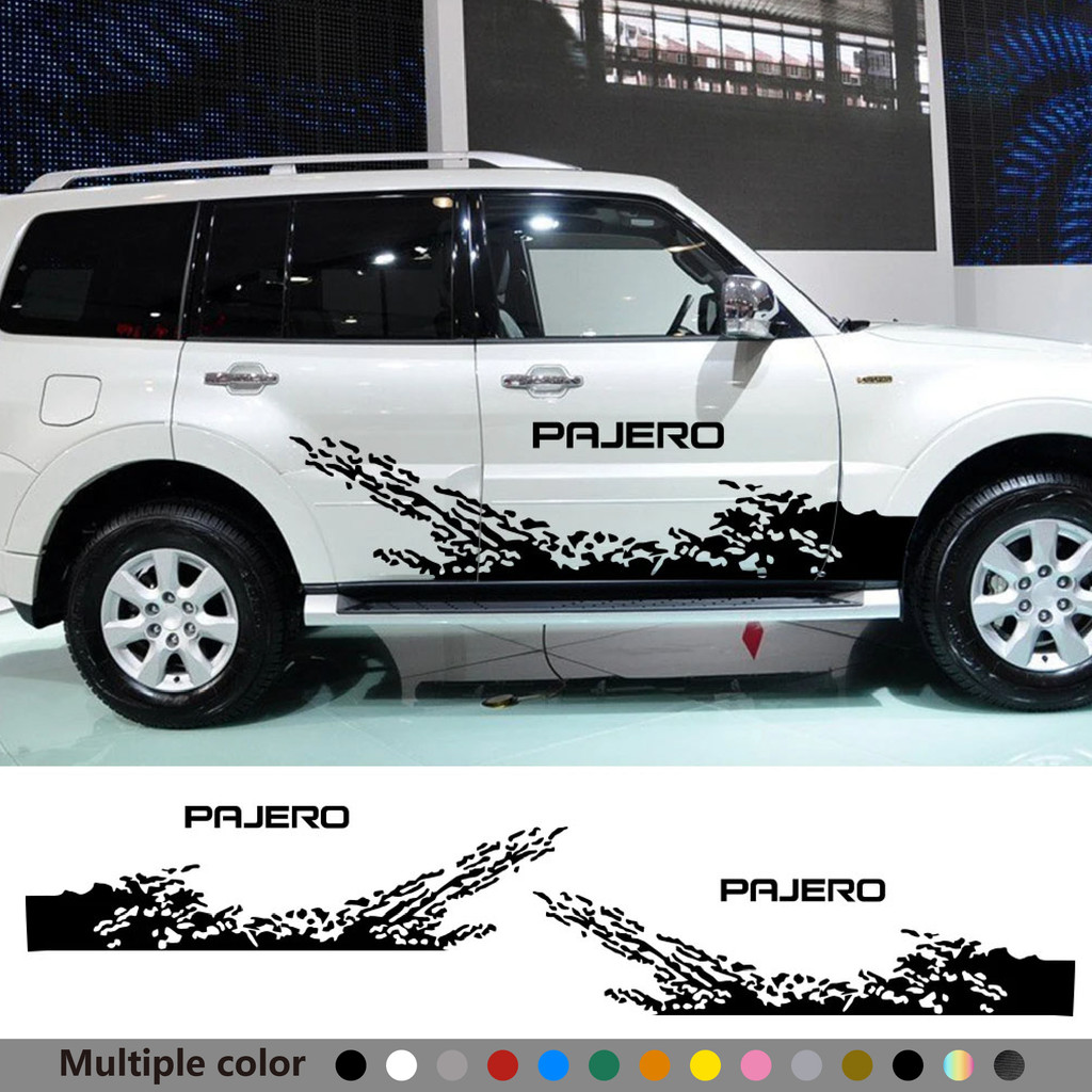 สติกเกอร์ด้านข้างรถยนต์สําหรับ Mitsubishi Pajero 1-4 MK2 TR4 V20 V33 V60 V73 V75 V98 4x4 Splashes กร