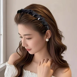 แถบคาดศีรษะสำหรับผู้หญิง 3 สี ป้องกันผมลื่นไถล พร้อมใช้งานเป็นเครื่องประดับผม