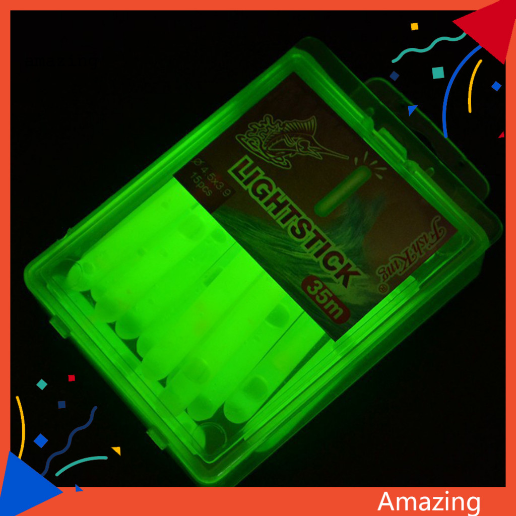 [AM] 15 ชิ้น Long Service Life Fishing Glow Stick น้ําหนักเบา