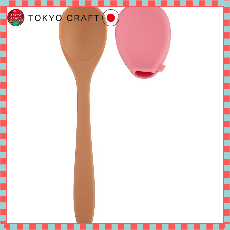 Marna Lunch Spoon for Soup Jar (With Case / Pink) - Portable, Easy-to-Use Soup Spoon