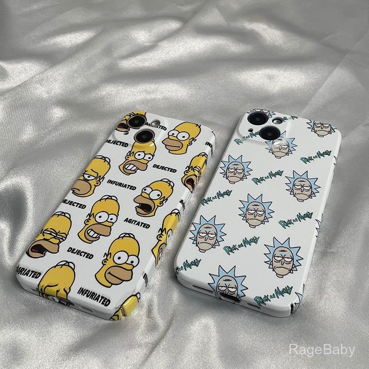 การ์ตูนการ์ตูน Simpson Unique Niche Fun สไตล์เคสโทรศัพท์แข็งเหมาะสําหรับ iPhone 14promax 15promax 16