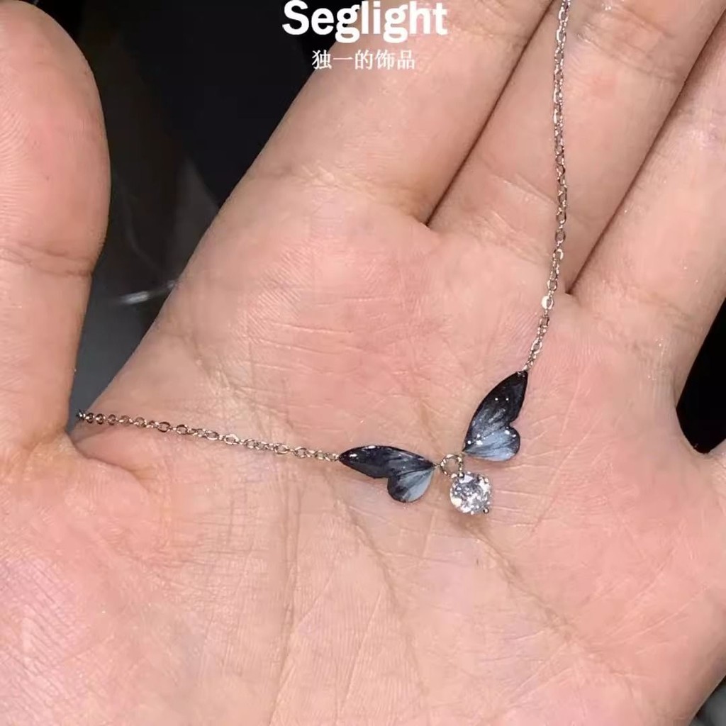 套森超纯棉棉棉棉水die项链年小众美简约百锁骨สไตล์ป่าซูเปอร์นางฟ้าผีเสื้อหยดน้ําสร้อยคอและหวานส3gfv7cz2ของฉัน20250812