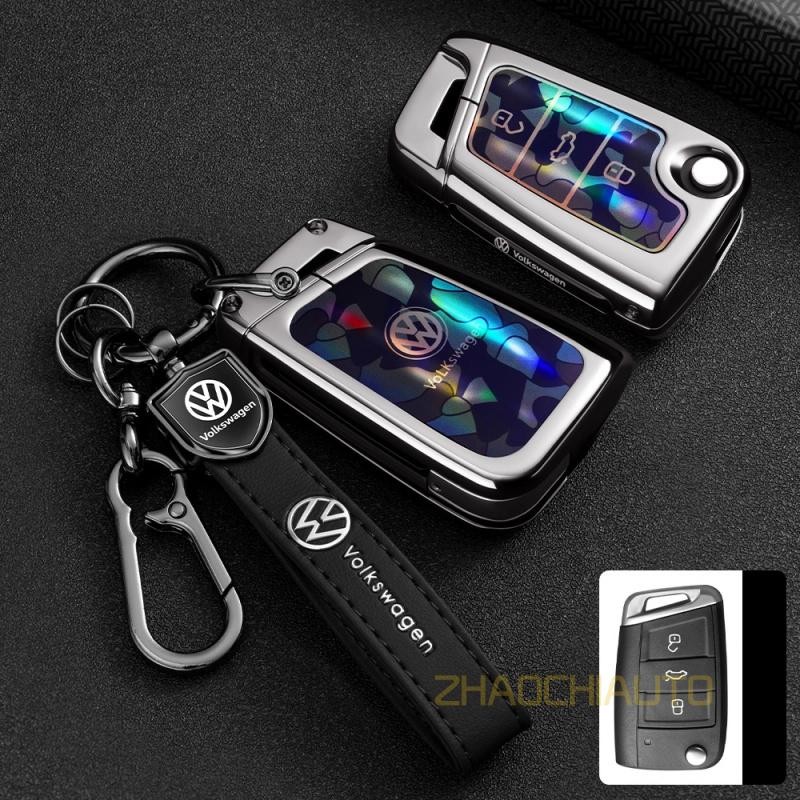 สังกะสีอัลลอยด์รถ Remote Key กรณีสําหรับ VW Volkswagen Golf 7 MK7 Tiguan MK2 Ateca Leon FR 2 Ibiza S