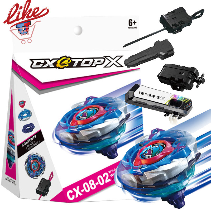 Bey X CX-08 02 Whale Flame Bey Xtreme พร้อม Launcher Led Grip ชุดสําหรับ Bey Burst ของเล่นเด็กสําหรับเด็กของขวัญวันเกิด
