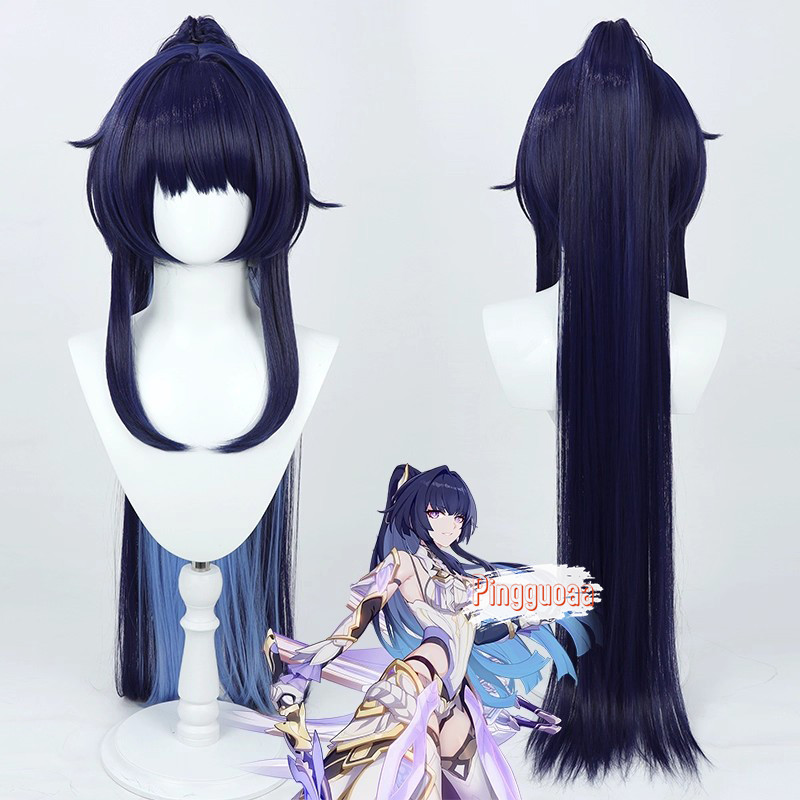 วิกผมสังเคราะห์Honkai Impact 3rd Raiden Mei สำหรับคอสเพลย์ ทนความร้อน