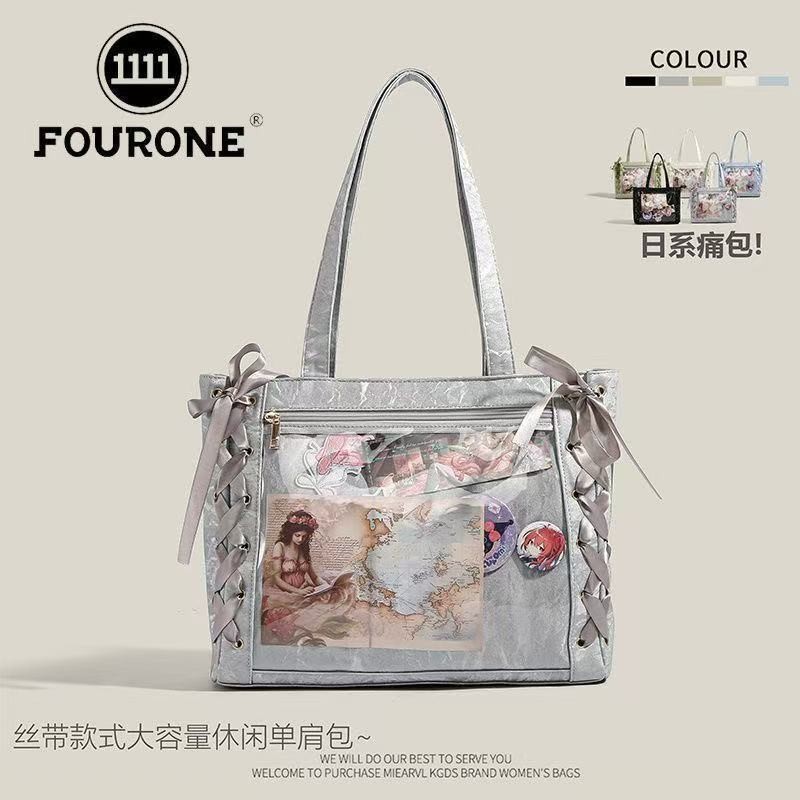 /FOUR ONE Ribbon Pain Bag Doll Valley Bar Casual Two-Dimensional Portable Large Food Volume Commuter