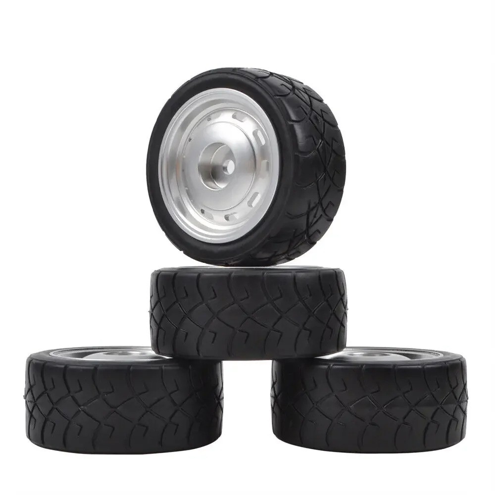 4PCS อลูมิเนียมล้อขอบยางสําหรับ Tamiya Mini M03 M04 M05 M06 SW01 แชสซี