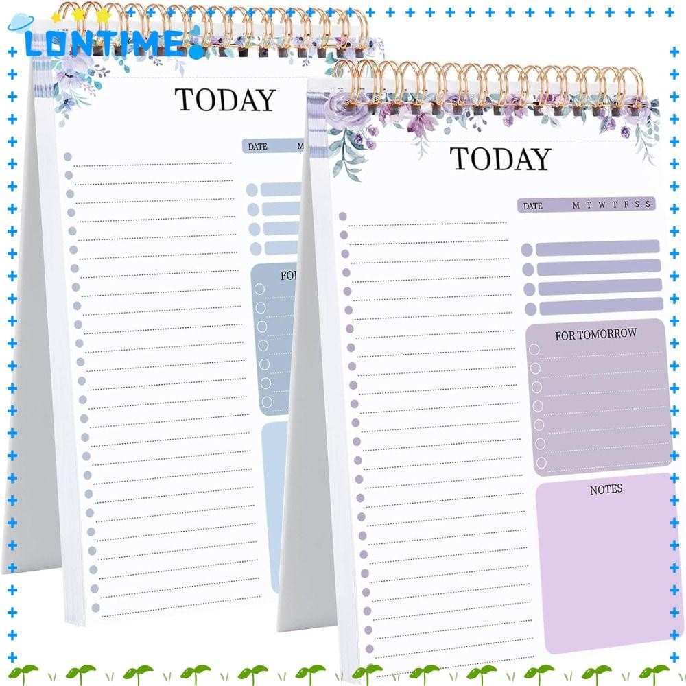 LONTIME To Do List Notepad รวมสะดวก 52 หน้า To Do List Notebook, Hot A5 Undated with Task Checklist Notepad Home Office School Supplies