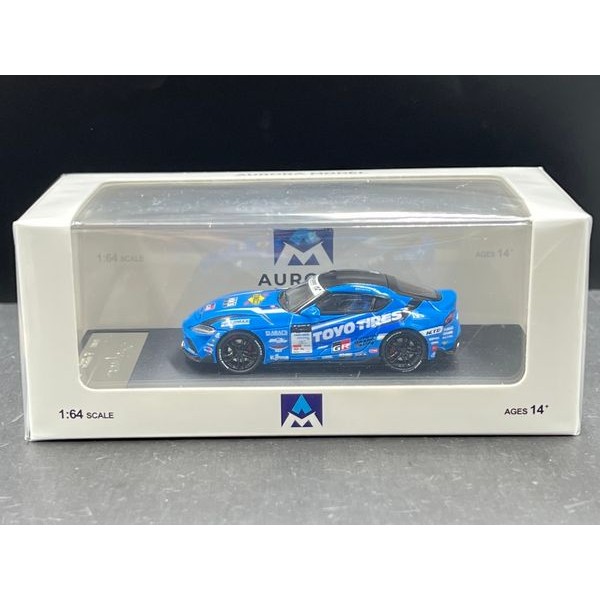 AM 1/64 Toyota Supra A90v Oriental Tires D1GP Drift Racing Car.Blue Car