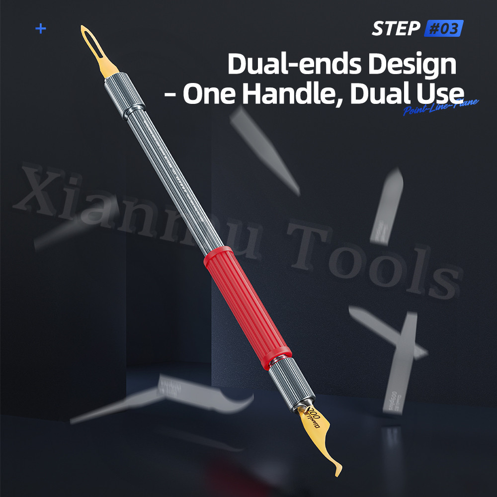 Qianli Precision ใบมีดสําหรับเมนบอร์ดซ่อม Dual-ใช้ Anti-Slip Grip พร้อม Collet แบบพกพาสําหรับโทรศัพท