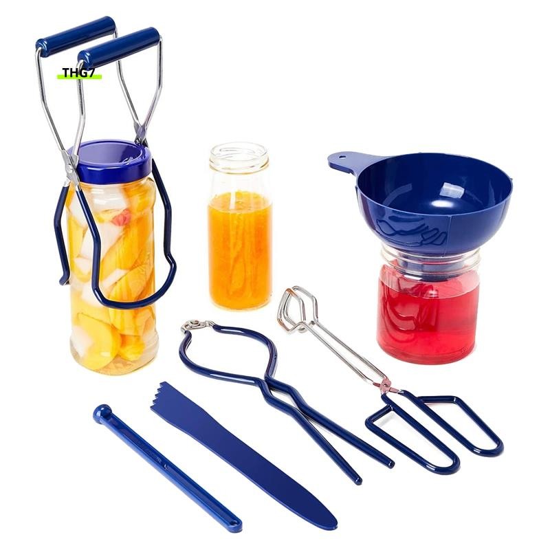 Belinda7Canning Kit เครื่องมือ Canning Supplies 6 ชิ้น, Jar Lifter, Lid Lifter, แหนบสําหรับ Canning