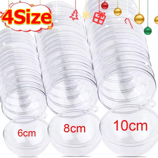 5/6/8/10 ซม ลูกบอลกลวงพลาสติกตกแต่งคริสต์มาสขนาด / ลูกบอลประ…