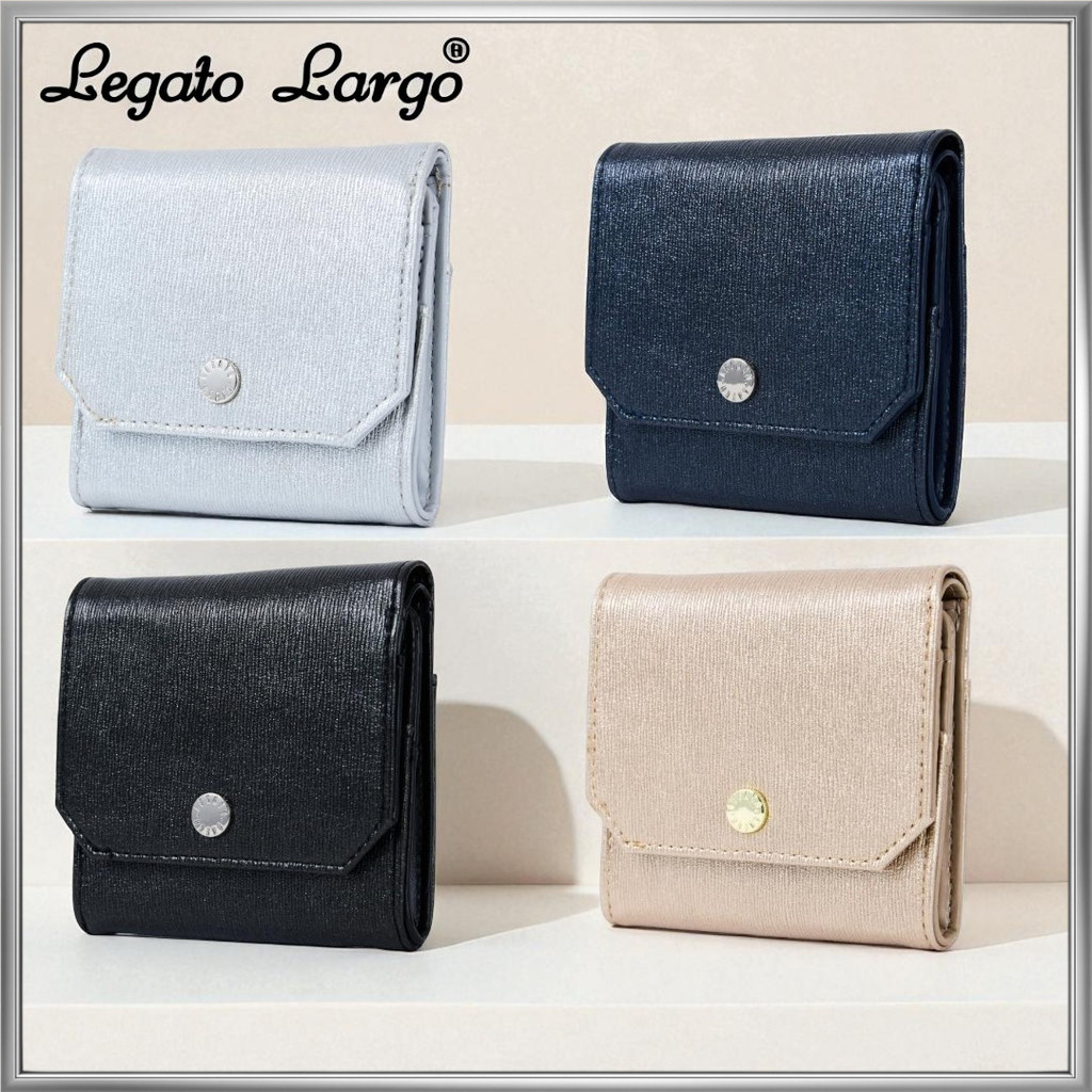 [Legato Largo] Sparkling Komono Compact Bi-Fold Wallet Occasion Second Wallet LJ-F3323 BK  
[Legato 
