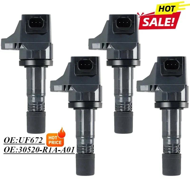 4PCS ชุดคอยล์จุดระเบิดสําหรับ Honda Civic HR-V 1.8L Acura ILX 2.0L 2012 2013 2014 2015 อะไหล่ UF-672