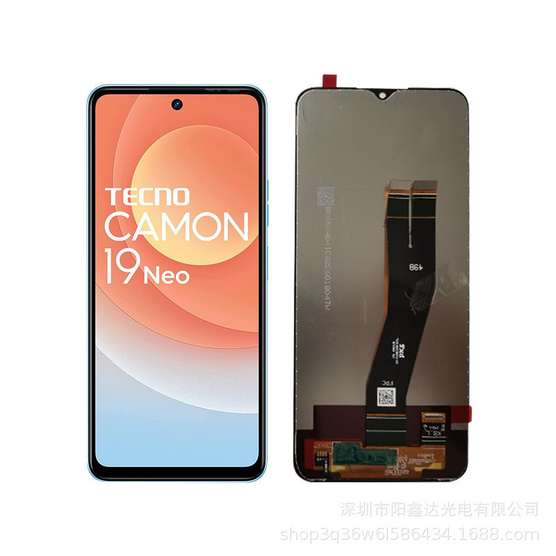 เหมาะสําหรับ Tecno Transmission camon 19 neo ch6i หน้าจอ lcd ภายในภายนอกประกอบหน้าจอ lcd