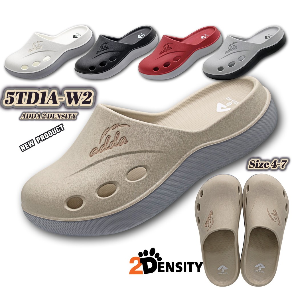 ADDA 5TD1A-W2 NEW! รองเท้าแตะผู้หญิง ADDA 2Density สไตล์ Clog  กันน้ำ กันลื่น ทนทาน