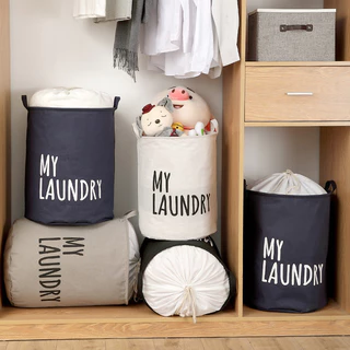 ตะกร้าผ้าแยกผ้า ตะกร้าผ้า Ikea เตรียมซัก เครื่องใช้ในบ้าน Laundry Basket และพักเก็บได้ง่าย น้ำหนักเบา มินิมอล