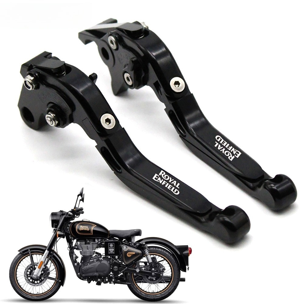 สําหรับ Royal Enfield Classic 500 รถจักรยานยนต์ปรับขยายได้พับคลัทช์เบรค Royal อุปกรณ์เสริม CNC Handle เบรค Lever Scram 411 Thunderbird X 350 Bullet 350