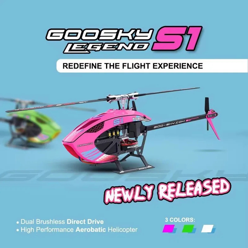 [NEW] Hot Rc Goosky S1 Bnf/rtf 6ch 3d Stunt Double Brushless มอเตอร์ไดรฟ์โดยตรงมอเตอร์ Flybarless Di