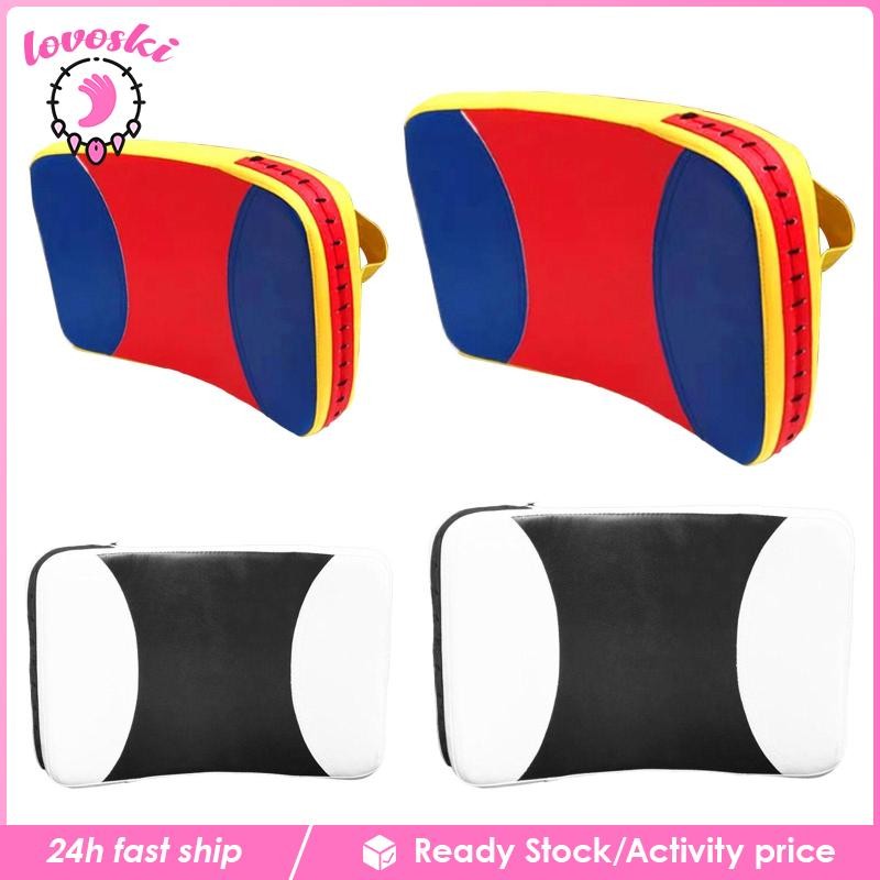 [Lovoski] Kick Pad Taekwondo Kick Pad เด็กผู้ใหญ่โค้ง PU หนัง Kick Shield Blocking Pad สําหรับศิลปะ,