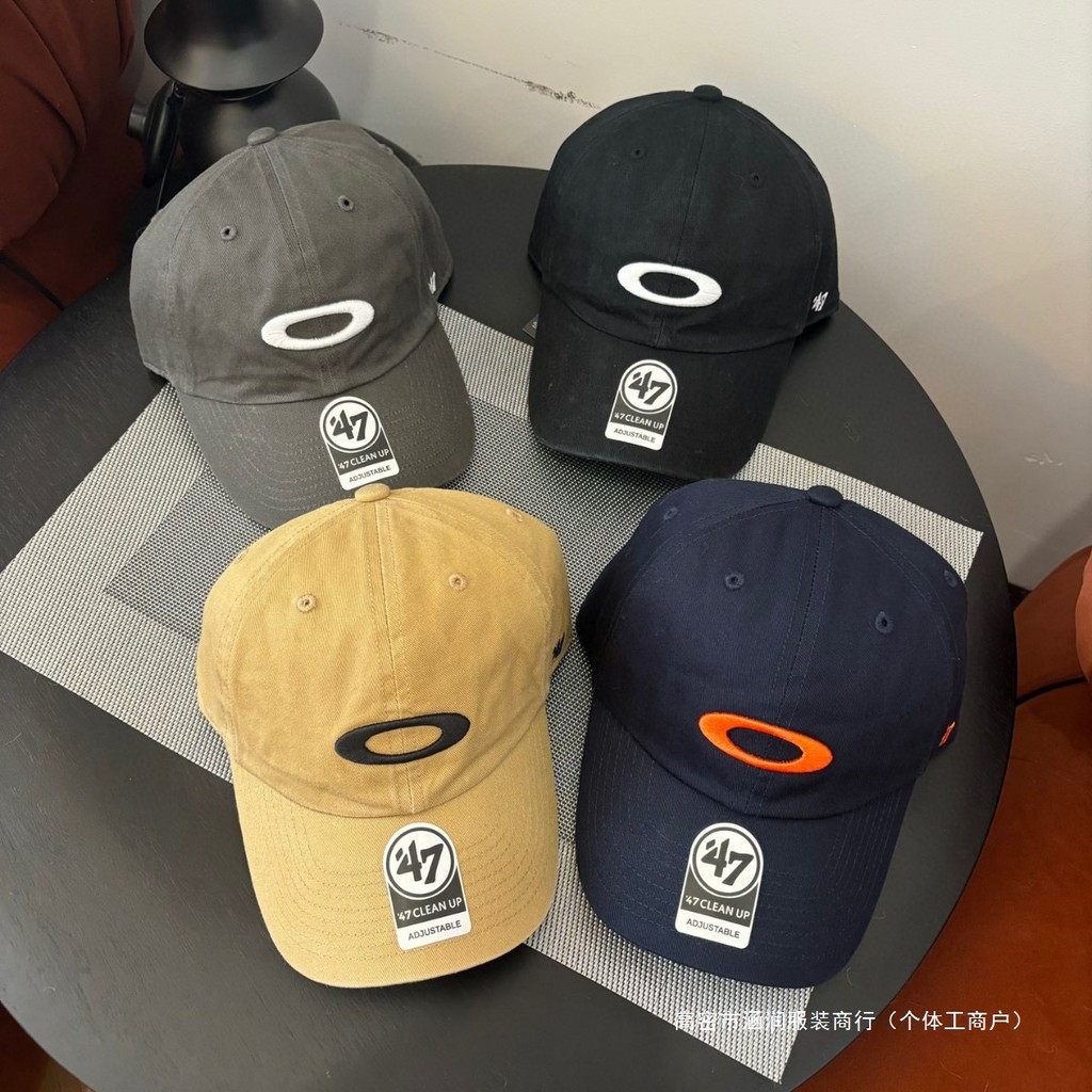 天花板！vintage oaklay联名47新款刺绣鸭舌帽复古街头kiko棒球帽