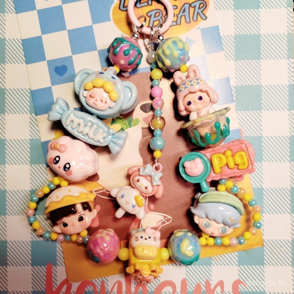 FLUZ Ready Stock 05 Original Hand-Painted Dopamine Girl Cartoon Mobile Phone Pendant New Product Han