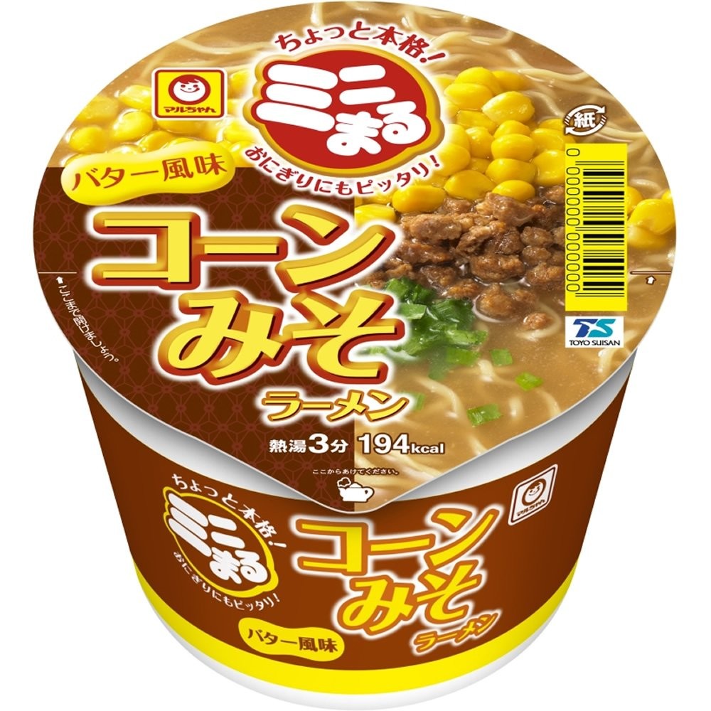 Maruchan Mini Maru Corn Miso Ramen Butter Flavor 49g x 12 (Mini size / Miso Ramen) Cup Ramen Cup Noo