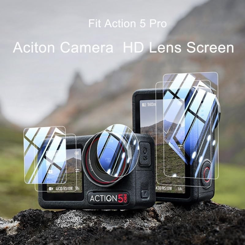 CameraGear DJI Osmo Action 5 Pro อุปกรณ์เสริมเคสป้องกัน/ตัวป้องกันหน้าจอกระจกนิรภัย/ฝาครอบเลนส์/Magnetic Quick Release Mount