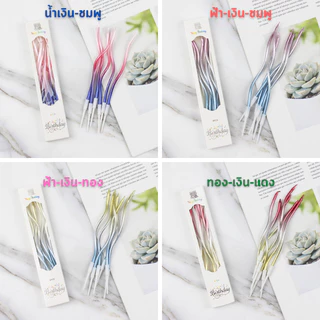 🛒พร้อมส่ง🇹🇭🇹🇭🛒เทียนวันเกิดเรนโบว์ทรงเกลียว เทียนวันเกิด สีเมทาลิค สีมุก สีพาสเทล