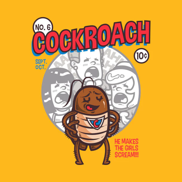 เสื้อยืด Vintage Cockroach Cotton 100% thumbnail 9