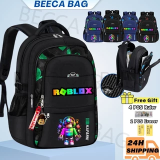 In stock)Roblox กระเป๋าเด็ก กระเป๋านักเรียนเด็ก สะพายหลัง ประถม pattern school bag backpack เป้