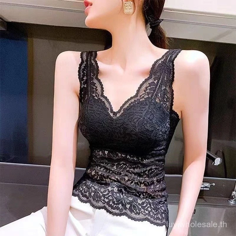 37kg-88kg Plus ขนาดผู้หญิง Sando Crop Top Plus ขนาดหญิงลูกไม้ Crop Top Sando สําหรับ Crop Top Tank ผู้เสื้อผ้าสําหรับหญิงติดตั้ง Sando สําหรับผู้