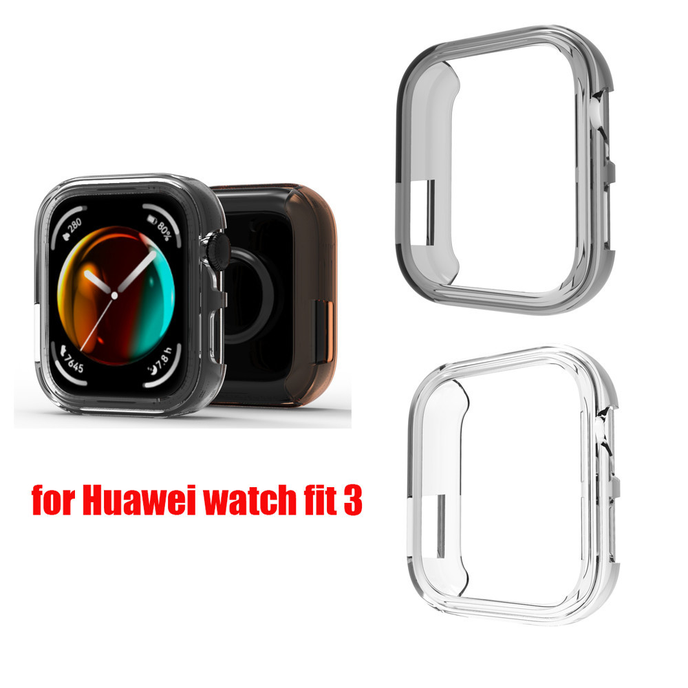 Soft TPU เคสใสฝาครอบป้องกันกรอบกันชนสําหรับ Huawei Watch Fit 3 Fit3