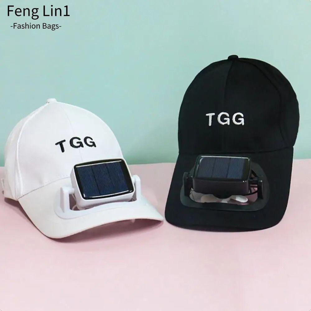 Fengling พัดลม Sunhat, การชาร์จพลังงานแสงอาทิตย์พร้อมพัดลมระบายความร้อนหมวกเบสบอลหมวก, การชาร์จ USB ลมแรง, หมวกป้องกันแสงแดดปีกยาวกลางแจ้ง