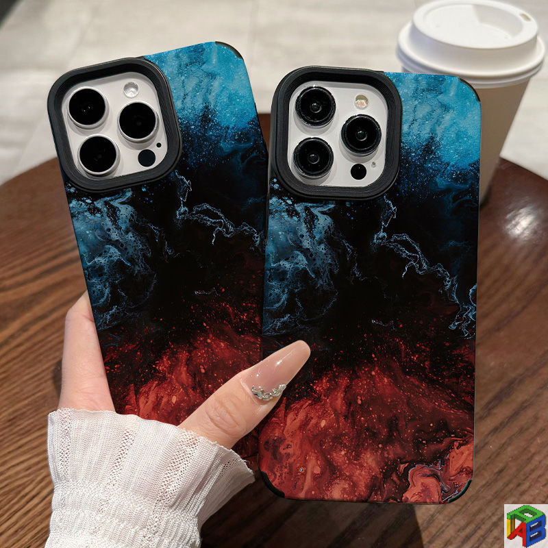 การเรนเดอร์สีตัดกัน Apple 15/16Promax เคสโทรศัพท์ Iphone14promax คนดังทางอินเทอร์เน็ต 13/12 เคสป้องกัน 11Promax XS/XR เคสหนังนุ่ม