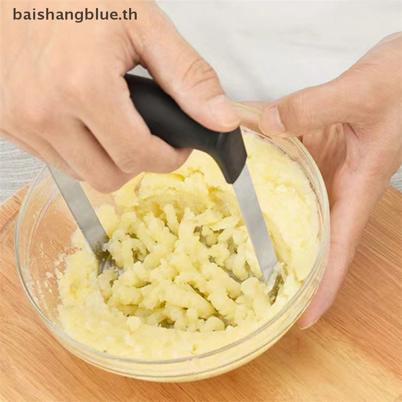 Pre สแตนเลสมันฝรั่ง Pusher Pressed Potato Masher Ricer น้ําซุปข้นน้ําผลไม้ Maker Smooth มันฝรั่งบด Crusher อุปกรณ์ครัว SMRT