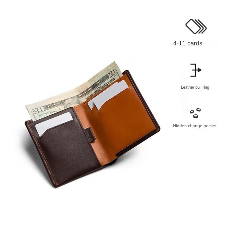 Bellroy Anti-Theft Swive Leather Wallet Australia Note Sleeve Minimalist Mens Ultra-Thin Short Wallet Leather Card Holder Bag