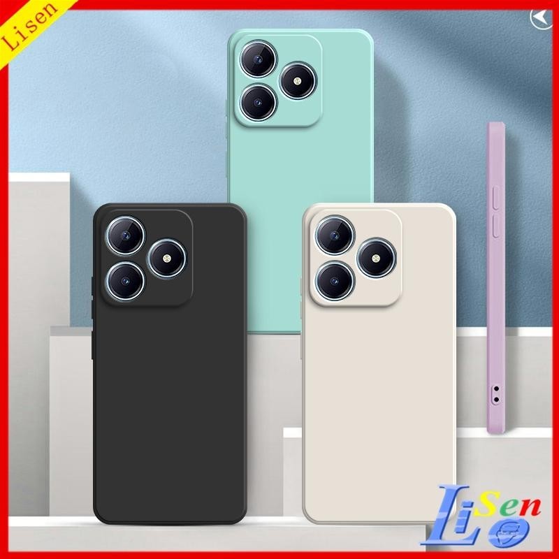 Realme C63/C61/C55/C67/C53/C51/C35/C33/Note 50/C30/C30S สีทึบซิลิโคนเหลว anti drop เคสโทรศัพท์ YT