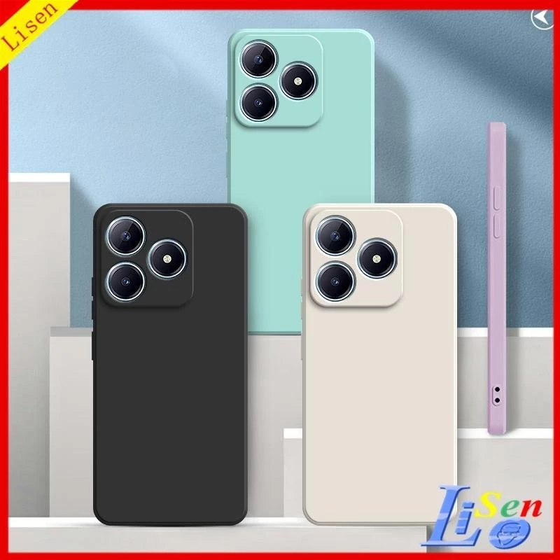 Realme C63/C61/C55/C67/C53/C51/C35/C33/Note 50/C30/C30S สีทึบซิลิโคนเหลว anti drop เคสโทรศัพท์ YT