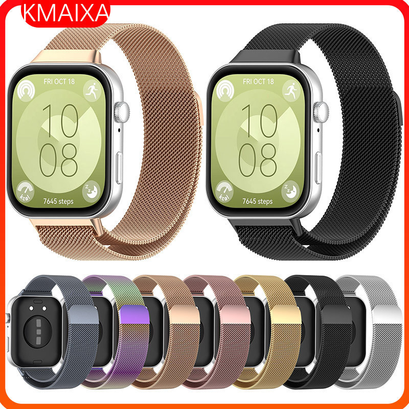 Milanese Loop สําหรับ Huawei Watch Fit 4/4 Pro/3 สายโลหะสแตนเลสสตีลอุปกรณ์เสริมสําหรับ Smartwatch Huawei Fit 4/4 Pro/3