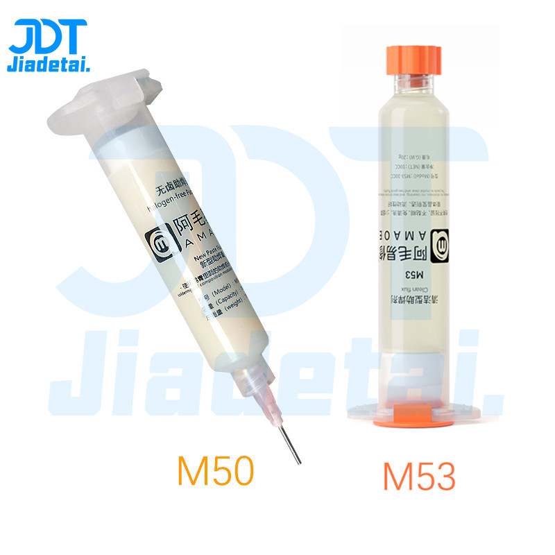 1 ชิ้น Original AMAOE M50/M53 ตะกั่วฟลักซ์ 10CC เข็มฉีดยาบัดกรีวางเชื่อมฟลักซ์ 2 เข็มสําหรับโทรศัพท์
