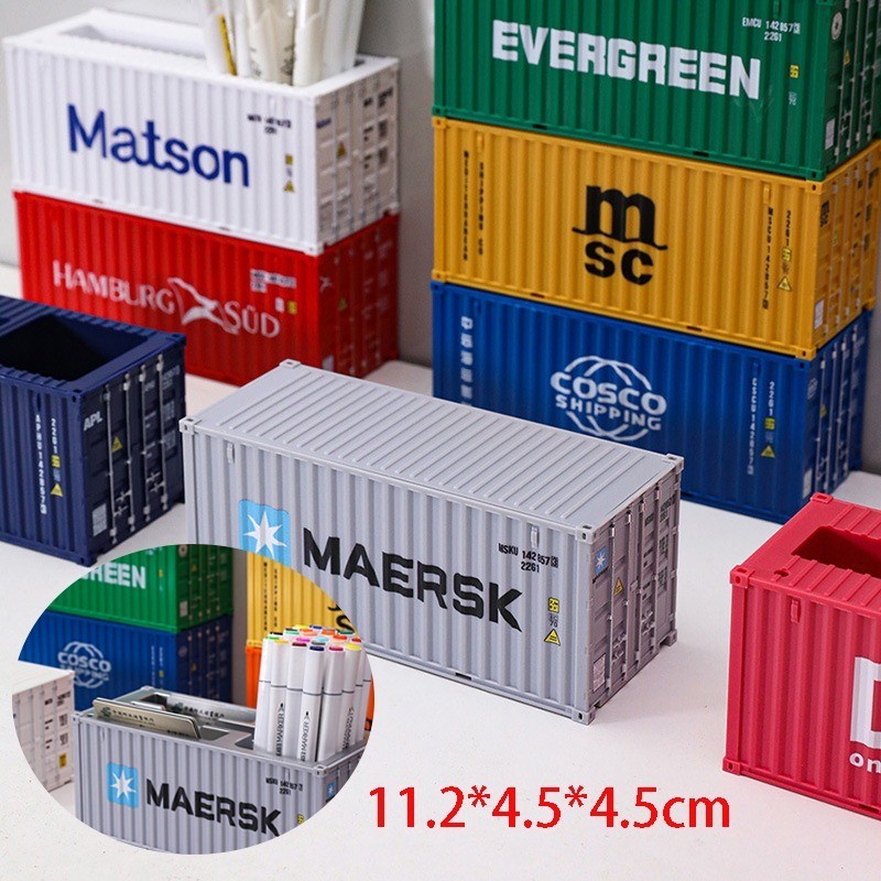 คอนเทนเนอร์มินิ กล่องโมเดล แข็งแรงซ้อนทับได้ ตกแต่งบ้าน mini 11.2*4.5*4.1cm วางโมเดล