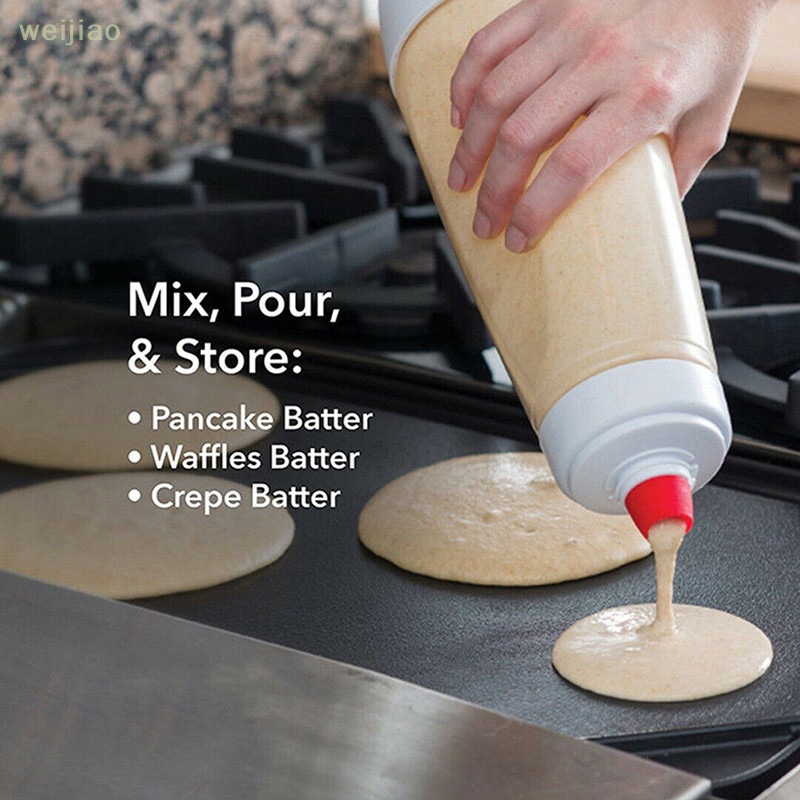 [WEI] Cupcake Waffle Pancake Batter Shaker Hand Batter ผสมขวด Batter Mixer GOOD