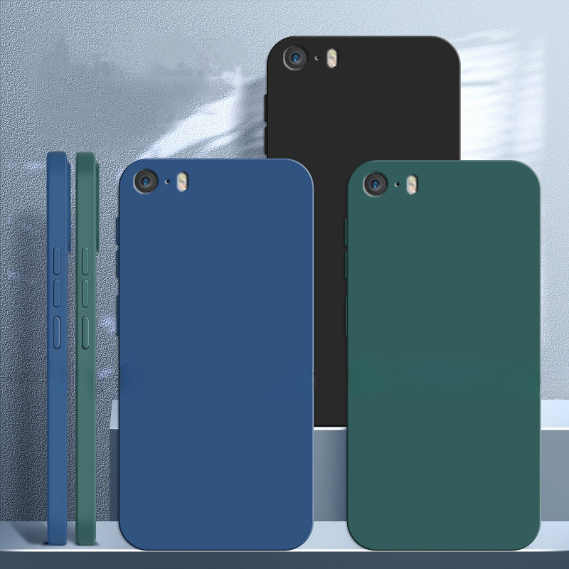 Iphone5 iPhone5S iPhoneSE2016 คุณภาพสูงซิลิโคนเหลว TPU กันกระแทกเคสโทรศัพท์สําหรับ iPhone SE 2016 5 5S Anti Scratch โทรศัพท์ปกหลังกันชน Protector