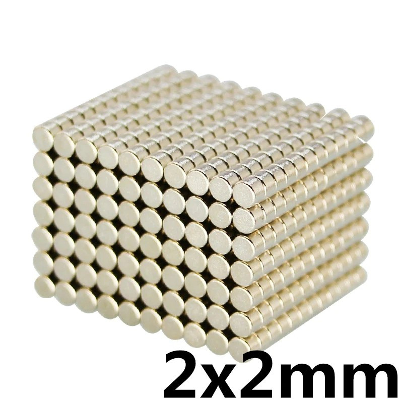10ชิ้น แม่เหล็ก 2x2 มม. Magnet Neodymium 2*2mm แม่เหล็กแรงสูง 2x2mm กลมแบน 2mm x 2mm