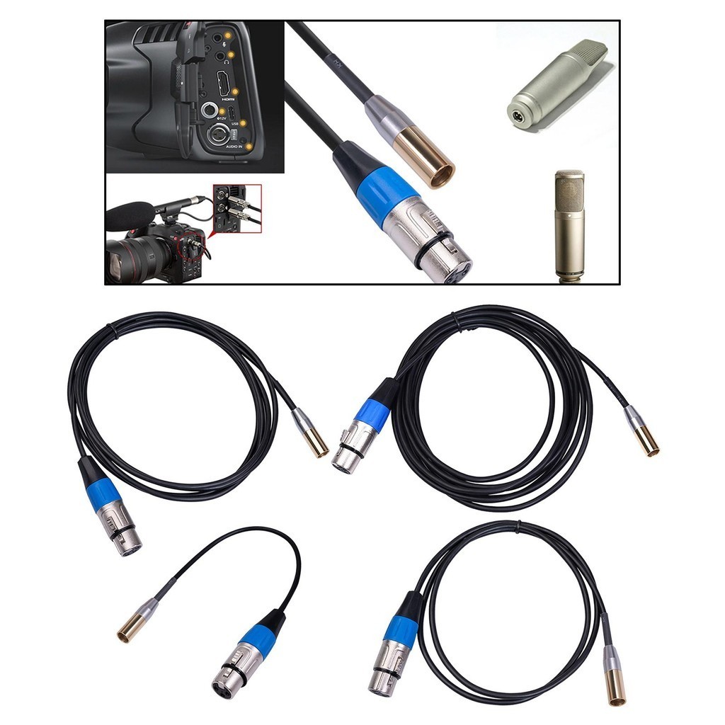 [Tachiuwa21] Mini XLR Male to XLR Female Adapter Cable, 3-pin Mini XLR Male to XLR Female Adapter Ca