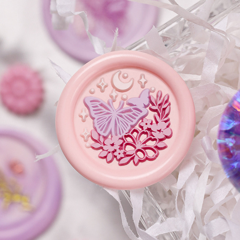 ขี้ผึ้งดอกไม้วินเทจตราประทับ วินเทจแสตมป์หัว DIY scrapbook งานแต่งงานบัตรเชิญบรรจุภัณฑ์ - รูปที่ 3